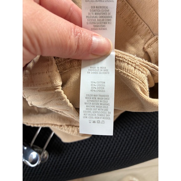 NWT Aerie Womens Tan Utility Cargo Shorts High Waisted Cotton Lyocell Size M - Picture 7 of 7